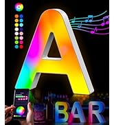 selfila Name LED Letter Night Light - Smart APP with 128+ Scenes DIY Mode Music Sync Custom Splic...
