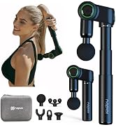 Naplor 3-in-1 Foldable Massage Gun Deep Tissue with Extension Handle | Back Massager for Pain Rel...
