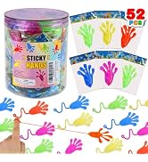 52 pcs Sticky Hands, Party Favors for Kids 4-8 8-12 Goodie Bag Stuffers Treasure Box Prizes Mini ...