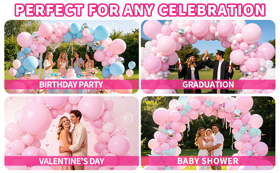 globos rosa pastel