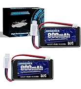 URGENEX SCX24 lipo 7.4V Lipos 2S 30C 900mAh Rechargeable lipo with PH2.0 Plug Compatible with Mos...