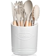 MYITYARD Utensil Holder for Kitchen Counter, 7.3?H × 5.9?W Large Ceramic Cooking Utensil Crock fo...