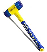 Rubber Mallet, BOOSDEN Double-Faced Rubber Mallet Hammer, Shockproof Anti-Slip Small Rubber Malle...