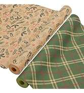 AhfuLife 2 Jumbo Rolls Christmas Wrapping Paper, 17'' × 49.2' Xmas Wrapping Paper Rolls Recyclabl...
