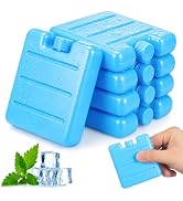Housoutil 100ml Reusable Ice Packs for Lunch Box, 8PCS Freezer Ice Blocks, Cooler Freezer Blocks ...