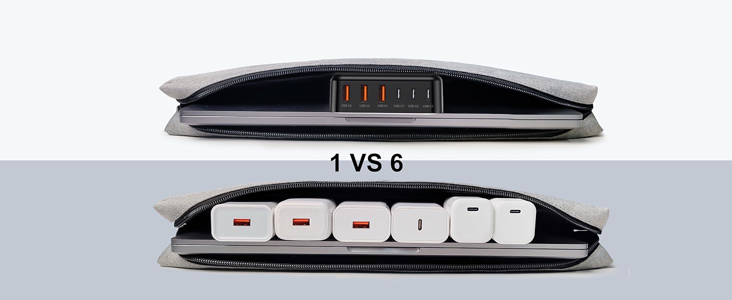6 Ports for Fast Charging