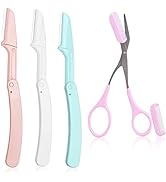Eyebrow Kit for Beginner Foldable Sharp and Safe Brow Razor Eyebrow Trimmer Set for Eyebrows, Fac...