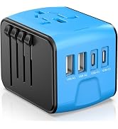 JMFONE Universal Travel Plug Adapter, International Power Adapter with 2 USB-C & 2 USB-A Ports an...