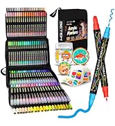 Betem Acrylic Paint Markers Pens, Dual Tip 120 Colors Premium Paint Pens Acrylic Markers for Wood...