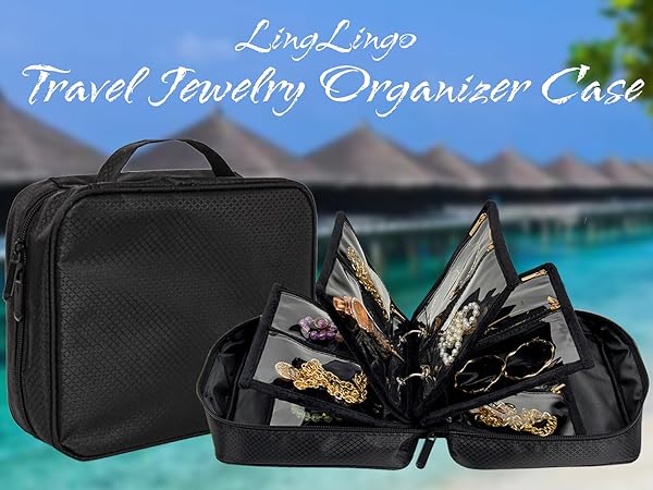 O032 Travel Jewelry Organizer Case