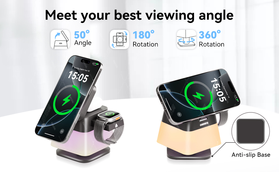 360° rotation charger stand
