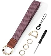 WEESMILE Key Chain, Stretchy Keychain Wristlet, Cute Wrist Lanyard Strap for Car Keys with D Ring...