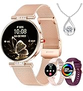 Smart Watch for Women( 3 Bands ) 1.19” HD AMOLED Small Smartwatch Bluetooth Call Compatible Andro...
