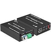 Mini HDMI Extender 1080p@60Hz, Full HD Uncompressed Transmission Up to 20km Over Fiber Optic Cabl...