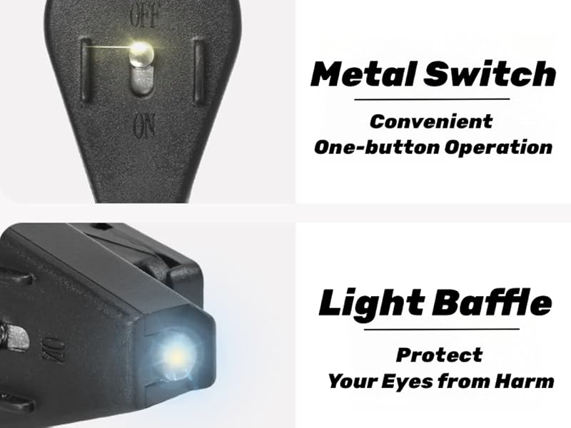 Metal switch Convenient one-button operation Light baffle Protect your eyes from harm