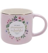 Christian Art Gifts Inspirational Scripture Ceramic Coffee & Tea Mug for Women: He Who Promised E...