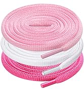 UpUGo 3 Pair Oval Shoe Laces, Half Round 1/4" Shoelaces for Athletic Running Sneakers Shoes Boot ...