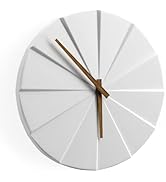 Driini Staircase Modern Wall Clock - Unique 11.2 in. Frameless Concrete Design - Contemporary, Mi...