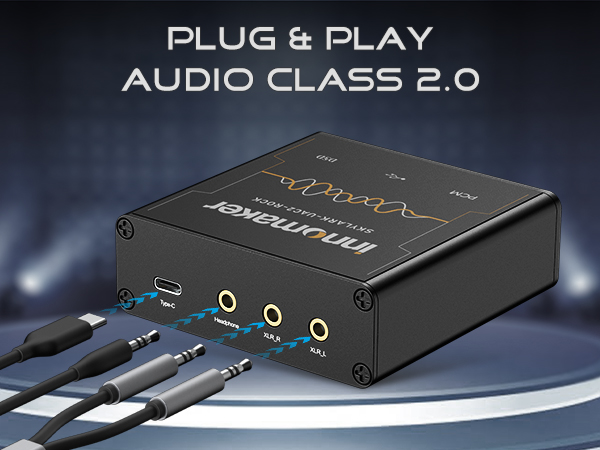 HIFI USB DAC/Headphone-Amplifier with 3.5mm and XRL Outputs, ES9038Q2M