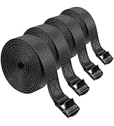 Lashing Straps with Buckles, 4Pack, 1 Inch × 5 Feet, Cargo Tie-Down Strap, Adjustable Cam Buckle ...
