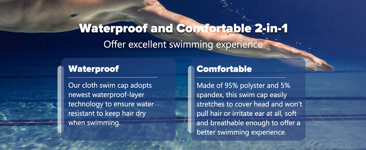 waterproof swim cap