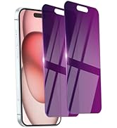 Ifaeveus 2 Pack Privacy Screen Protector for iPhone 15 Tempered Glass 6.1inch Private Glass Anti-...