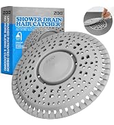 zaa Shower Drain Hair Catcher, Premium Silicone Drain Protector & Shower Drain Cover for Regular ...