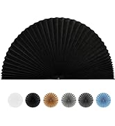 Maritown Arch Window Shades No Tools Light Filtering Pleated Fabric Shade Stick on Half Circle Ro...