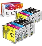 ejet 10 Pack 127 Remanufactured Ink Cartridge Replacement for Epson 127 T127 for NX530 625 WF-352...