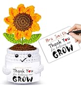 Teacher Appreciation Gifts, Easter National Teacher's Day Gifts Handmade Crochet Sunflower Doll, ...