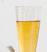 Glitter Plastic Champagne Flutes