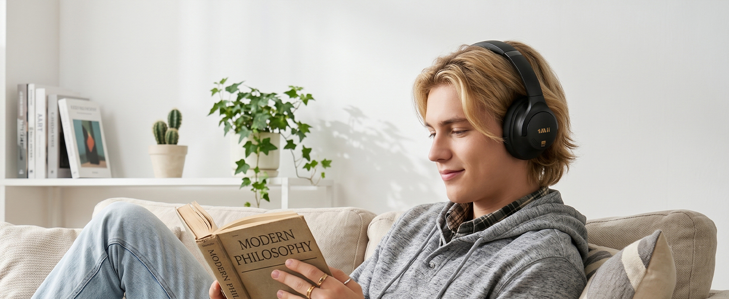 1Mii AI Y8+ Noise Cancelling Headphones Bluetooth 6.0