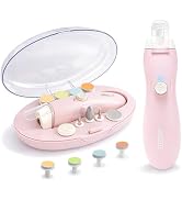 Fansidi Rechargeable Baby Nail Trimmer with Stepless Speed Control, Safe Electric Baby Nail File ...