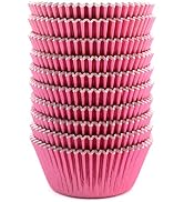 Eoonfirst Pink Foil Cupcake Case Liners Valentine's Day Baking Muffin Paper Cups 200 Pcs