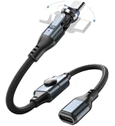 YFMaiQi USB C Extension Cable with Switch, 240W PD, Type C Extender Cable | 240W PD charging, 480...