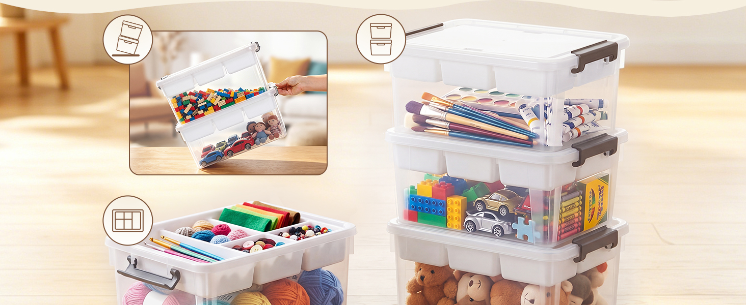 stackable storage bins
