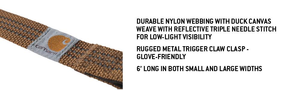 durable nylon webbing