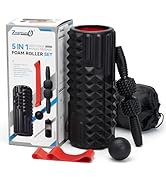 Zmarthumb 5 in 1 Foam Roller Set, Trigger Point Back Roller, Muscle Roller Stick, Massage Ball, C...