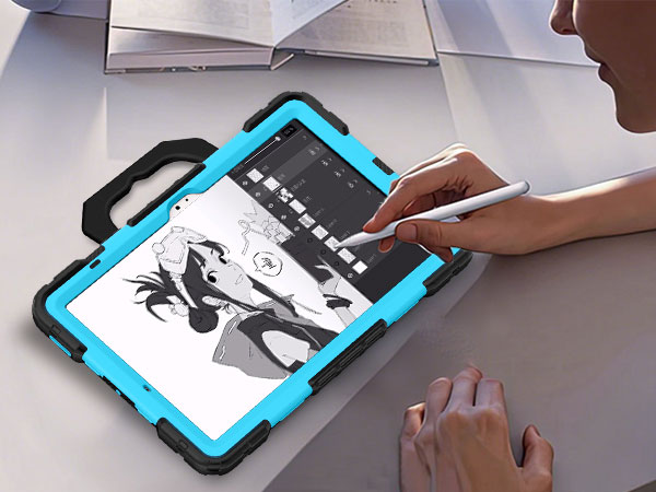 Samsung S9 FE Tablet Case with Screen Protector Rotating Stand