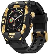 DABAOZA Rugged Case with Band Compatible with Apple Watch 49mm 46mm 45mm 44mm, for iWatch Series ...