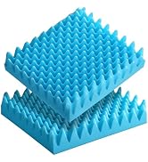 2PCS Pressure Relief Egg Crate Seat Cushion, Eggcrate Wheelchair Cushion | Backrest Chair Pad for...