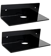 evron Acrylic Floating Shelves for Wall Decor (Black, M9)
