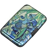 ELFISH Mini RFID Aluminum Wallet Credit Cards Holder Business Card Case Metal ID Case for Men Wom...