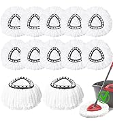 12 Pack Spin Mop Replacement Heads, Mop Replace Head Easywring 1-Tank System, Mop Head Replacemen...