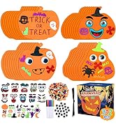 Max Fun 312PCS Halloween Pumpkin Shape Foam Stickers Glitter Set DIY Self-Adhesive Halloween Craf...