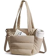 BAGSMART Lunch Bag Women Small Insulated Tote with Lunch Compartment Quilted Lightweight Puffy To...