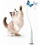 Fluttering Butterfly Interactive Automatic Electric Cat Teaser Wand Stimulating Toys Rechargeable...