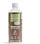 Salt of the Earth - Natural Deodorant Roll On Refill Bottle, x7 Uses - Oud & Bergamot - Vegan, Lo...