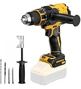 Cordless Hammer Drill Compatible with Dewalt 20V MAX Battery(No Battery)20V Brushless Drill, 1/2