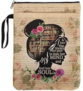 Vintage Girl Love Books Book Sleeve Gifts for Librarian Book Lovers Bookish Friends Teachers with...